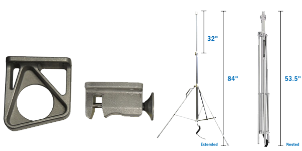 Light poles and tripods